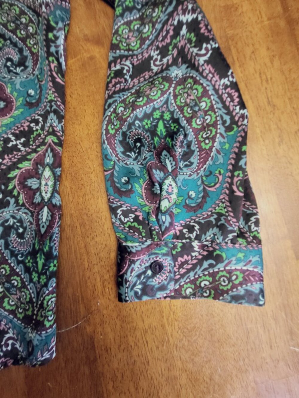 Talbots Petites ~ Sz MP ~ Paisley Print Top / Blouse ~ Excellent Condition - Picture 8 of 10